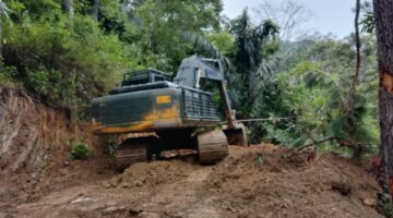 Program TMMD, Jalan Utama Menuju Huntara Kampung Pepelah Dibuka